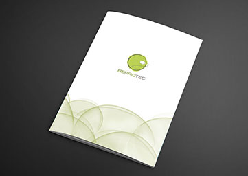 Reprotec. Diseño de brochure institucional.